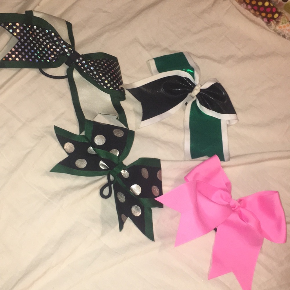 Cheerleading bows.